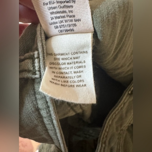 Free People Green Great Expectations Button Fly Cut Off Jean Shorts Women's - Picture 10 of 16